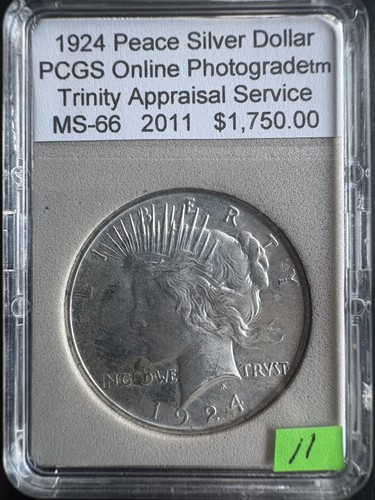1924 peace silver dollar - peace,