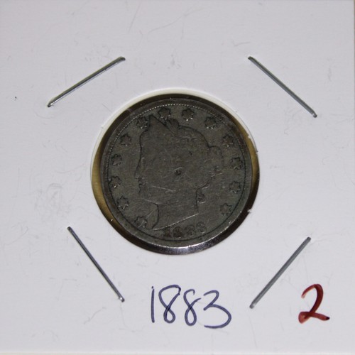 1883 liberty nickel - v, with